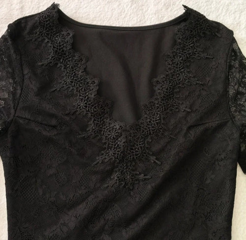 Body SHEIN 
Pizzo Nero Donna 
Taglia S