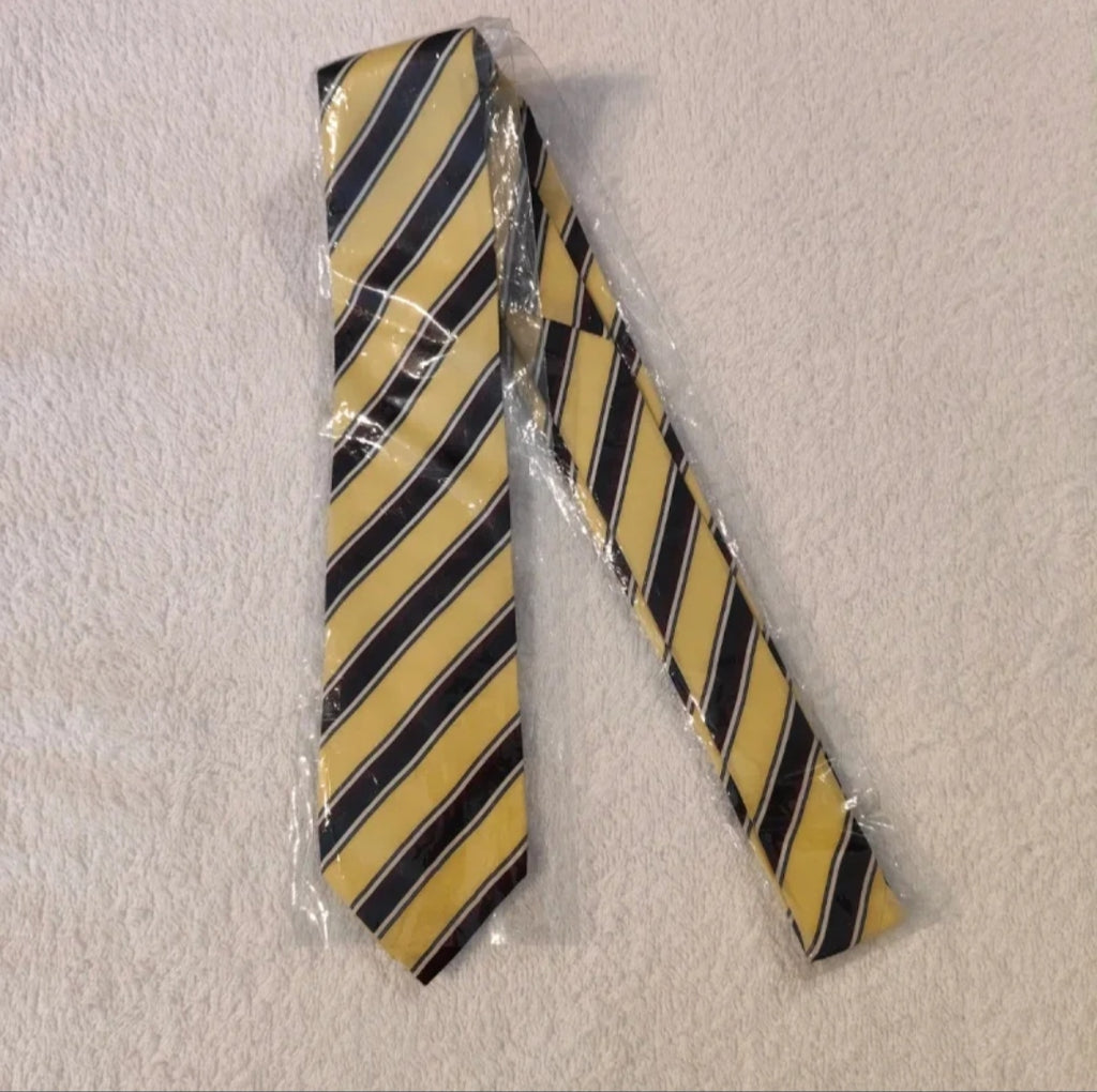 Cravatta Cavallo Uomo Seta Righe Giallo Nero